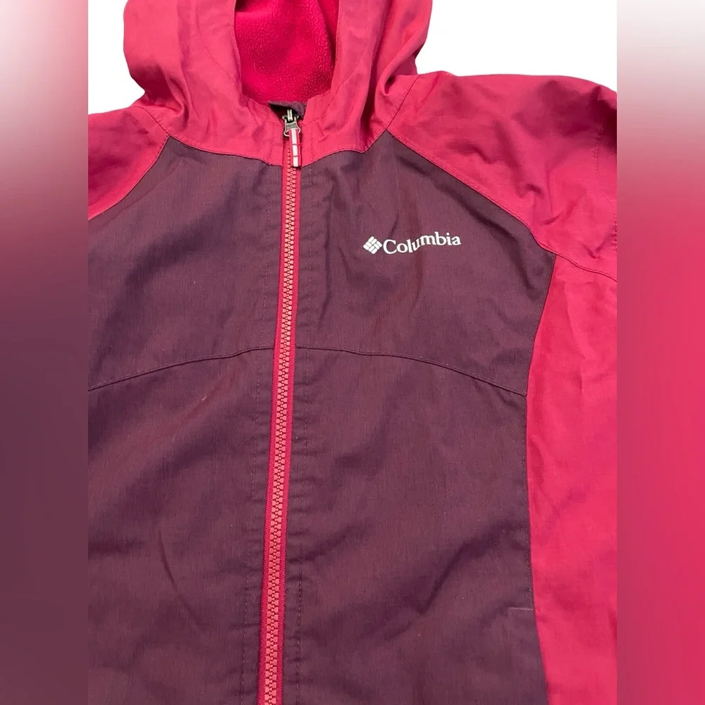 Columbia Two-Tone Red Hooded Jacket